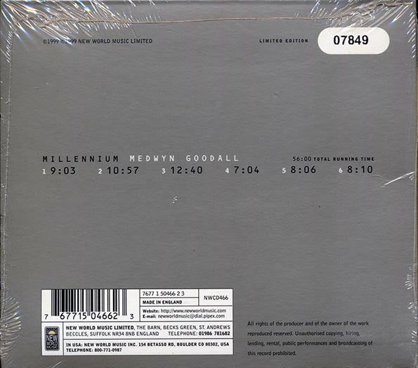 Medwyn Goodall - Millennium (CD)