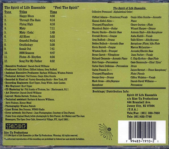 Spirit Of Life Ensemble - Feel The Spirit (CD)