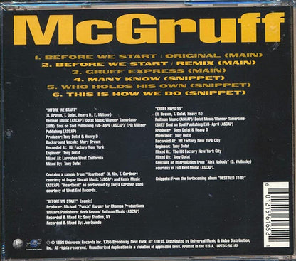 McGruff - Before We Start (CD)