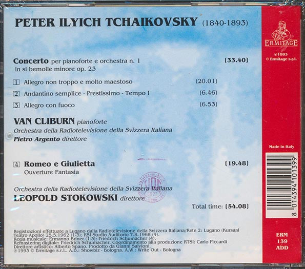 Pyotr Ilyich, Tchaikovsky, Van Cliburn, Leopold Stokowski - Concerto Per Pianoforte E Orchestra; Romeo E Giulietta (CD)