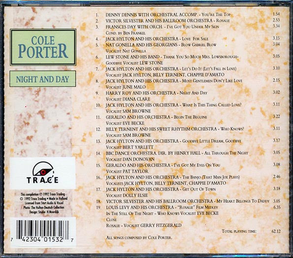 Denny Dennis, Victor Silverster, Fransces Day, Etc. - The World Of Cole Porter: Night And Day (CD)