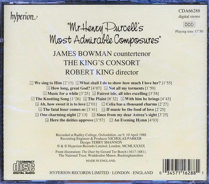 Henry Pucell, James Bowman, The King's Consort, Robert King - Mr. Henry Purcell's Most Admirable Composures (CD)