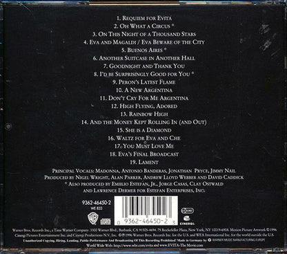 Andrew Lloyd Webber, Tim Rice - Evita: Music From The Motion Picture (CD)