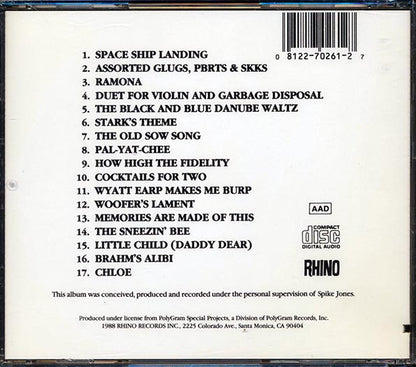Spike Jones - Dinner Music For People Who Aren't Very Hungry (CD)