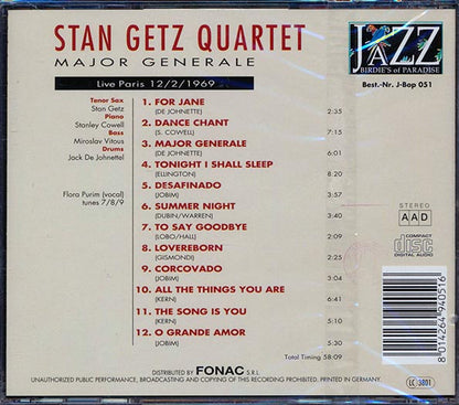 Stan Getz Quartet - Major Generale (CD)