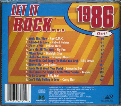 Run DMC, Robert Palmer, Robbie Nevil, Etc. - Let It Rock 1986 (CD)
