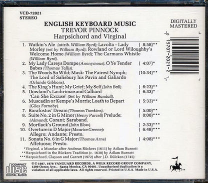 Trevor Pinnock - English Keyboard Music: Harpsichord And Virginal (CD)
