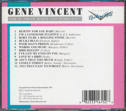 Gene Vincent - Am I That Easy To Forget (CD)