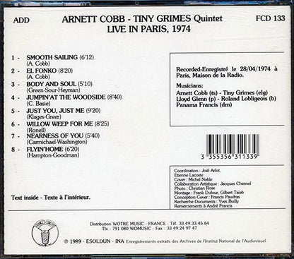 Arnett Cobb, Tiny Grimes Quintet - Live In Paris 1974 (CD)