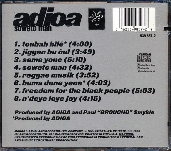 Adioa - Soweto Man (CD)