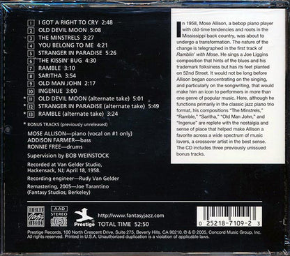 Mose Allison - Ramblin' With Mose (CD)