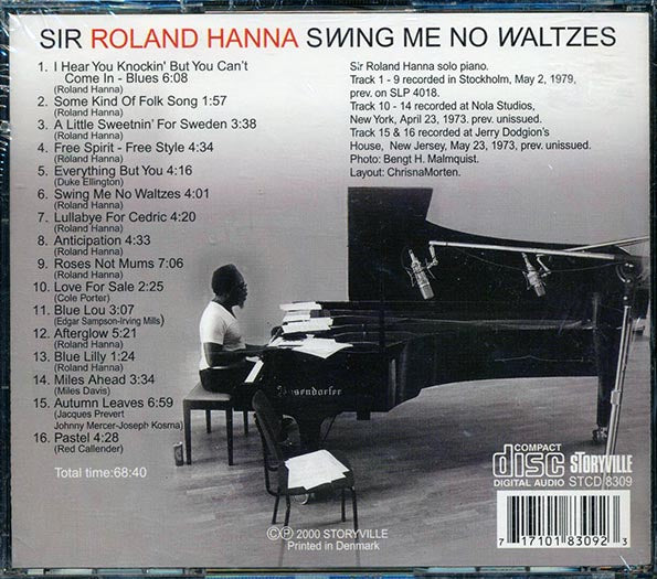 Roland Hanna - Swing Me No Waltzes (CD)