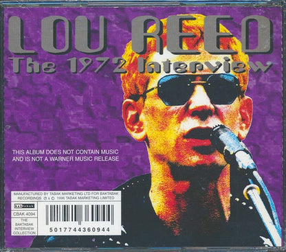 Lou Reed - The 1972 Interview (CD)