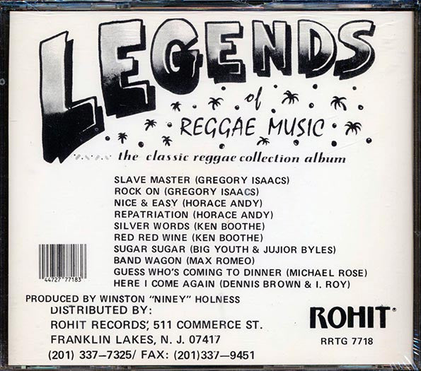 Gregory Isaacs, Horace Andy, Ken Boothe, Max Romeo, Etc. - Legends Of Reggae Music: The Classic Reggae Collection Albun (CD)
