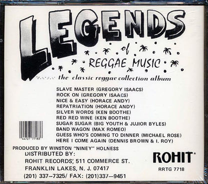 Gregory Isaacs, Horace Andy, Ken Boothe, Max Romeo, Etc. - Legends Of Reggae Music: The Classic Reggae Collection Albun (CD)
