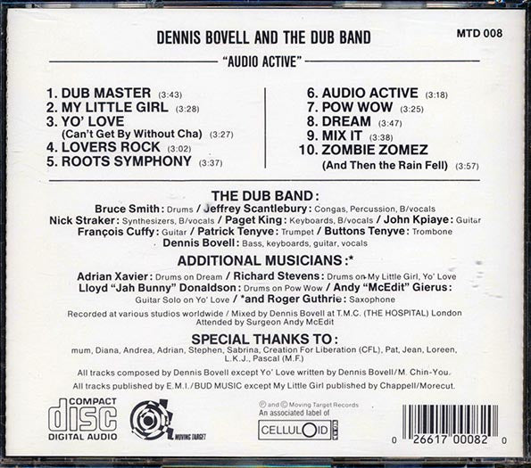 Dennis Bovell & The Dub Band - Audio Active (CD)