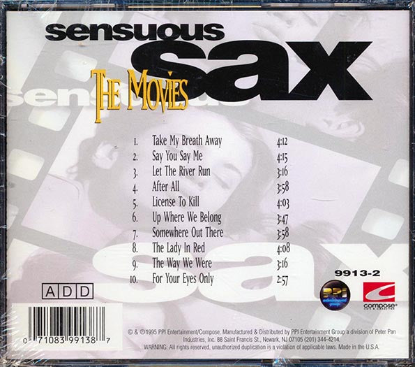 Le Valedon - Sensuous Sax: The Movies (CD)