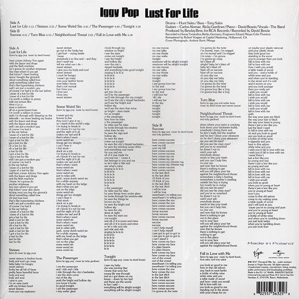 Iggy Pop - Lust For Life (LP) - PureSound Records