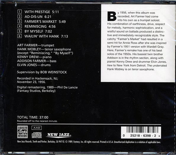 Art Farmer - Farmer's Market (CD)