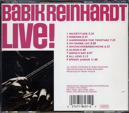 Babik Reinhardt - Live (CD)