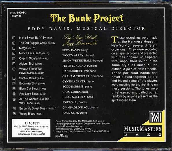 Eddy Davis - The Bunk Project (CD)
