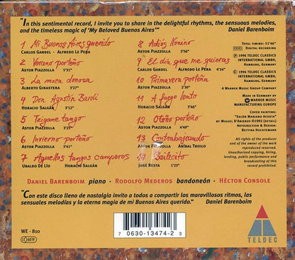 Barenboim, Mederos, Console - Mi Buenos Aires Querido: Tangos Among Friends (CD)