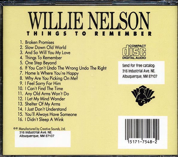 Willie Nelson - Things To Remember (CD)