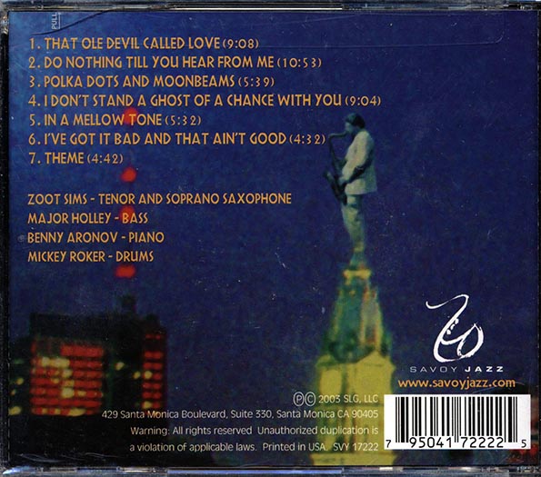 Zoot Sims - Live In Philly (CD)