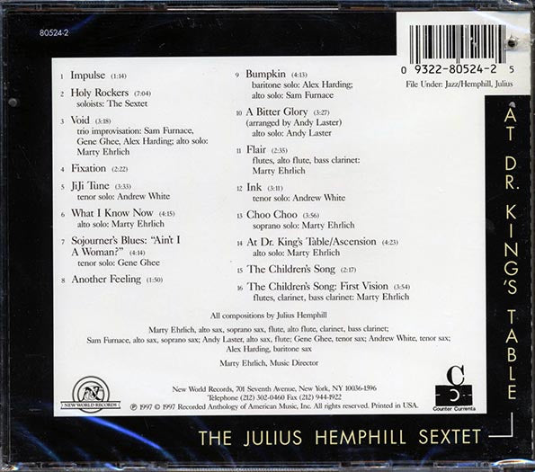 Julius Hemphill Sextet - At Dr. King's Table (CD)