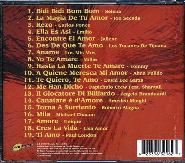 Selena, Jon Secada, Carlos Ponce, Etc. - Ti Amo 1999: Love, Latino Style (CD)