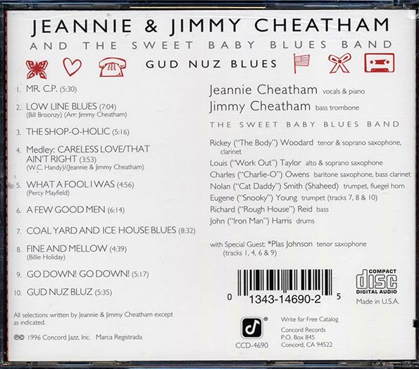 Jeannie & Jimmy Cheatham - Gud Nuz Bluz (CD)