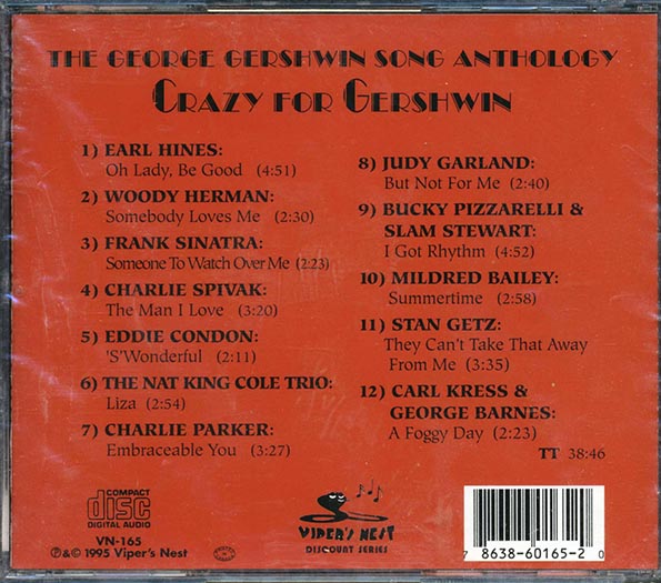 Frank Sinatra, Earl Hines, Woody Herman, Etc. - The George Gershwin Song Anthology: Crazy For Gershwin (CD)