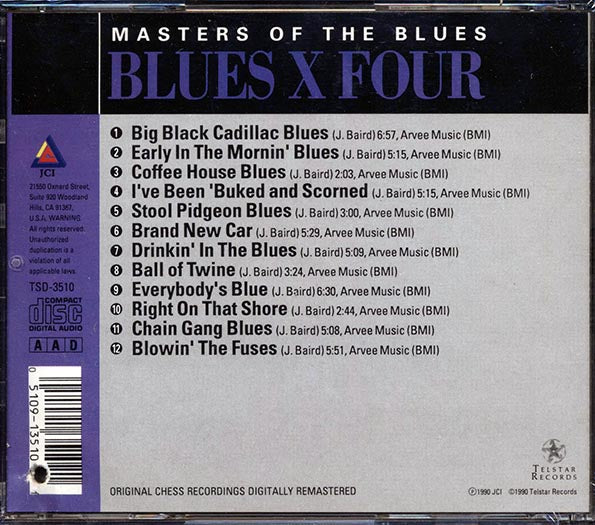Lightnin' Hopkins, Brownie McGee, Big Joe Williams, Sonny Terry - Blues X Four: 12 Legendary Hits (CD)