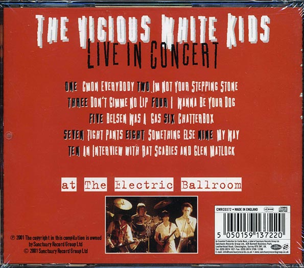 Vicious White Kids - Sid Vicious In Vicious White Kids Live (CD)