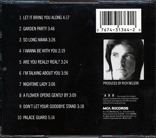 Rick Nelson & The Stone Canyon Band - Garden Party (CD)