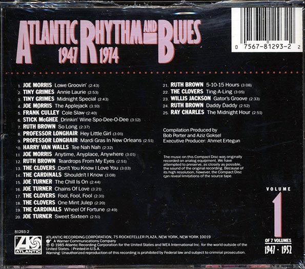 Joe Morris, Tiny Grimes, Professor Longhair, Etc. - Atlantic Rhythm & Blues 1947-1974 Volume 1 (CD)