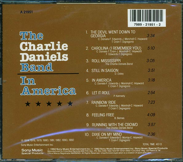 The Charlie Daniels Band - In America (CD)
