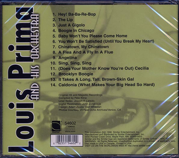 Louis Prima & His Orchestra - Jump N Boogie (CD)