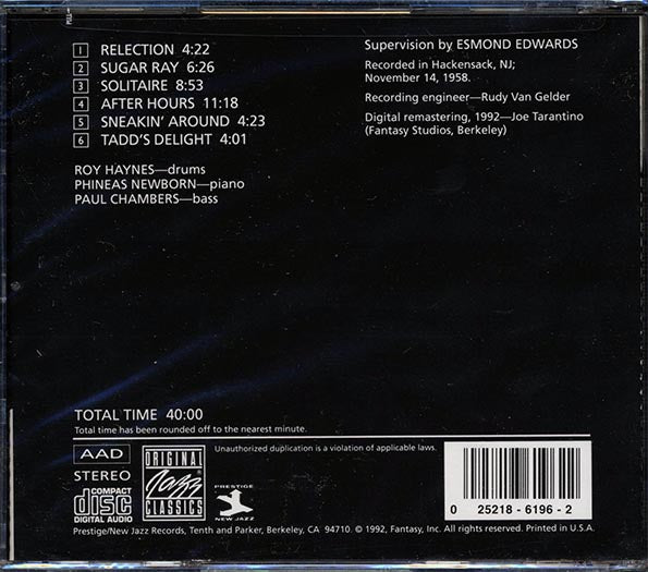 Roy Haynes, Phineas Newborn, Paul Chambers - We Three (CD)