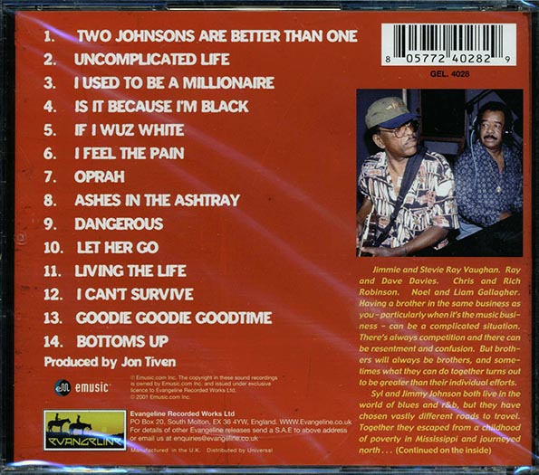 Syl Johnson, Jimmy Johnson - Two Johnsons Are Better Than One (CD)