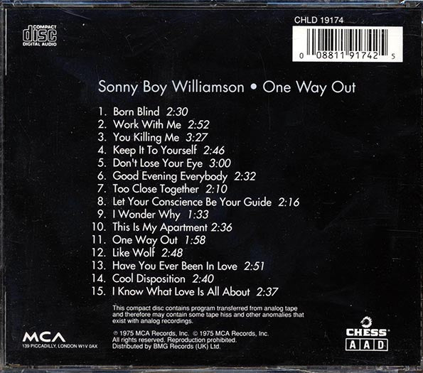 Sonny Boy Williamson - One Way Out (CD)