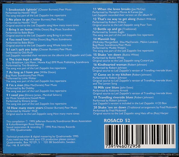 Howlin' Wolf, Baba Blues, Otis Rush, Etc. - Led Zeppelin's Sources Of Inspiration (CD)