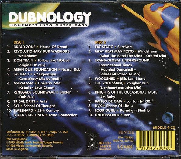 Dread Zone, Revolutionary Dub Warriors, Zion Train, Etc. - Dubnology: Journeys Into Outer Bass (21 tracks) (CD)