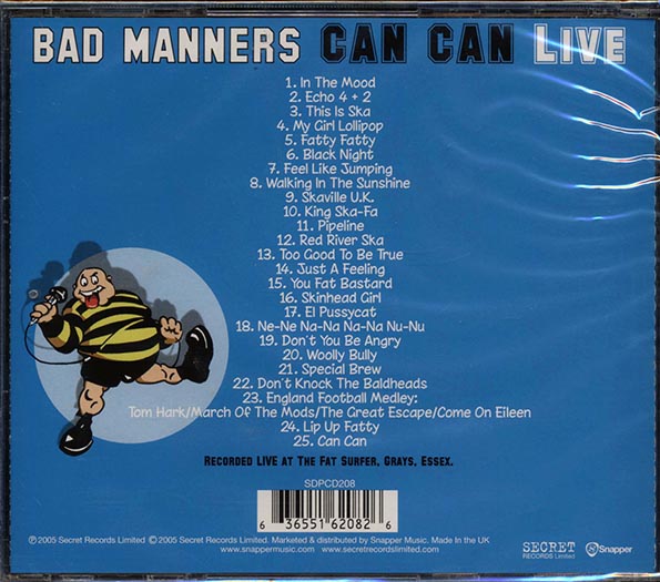 Bad Manners - Can Can Live (CD)
