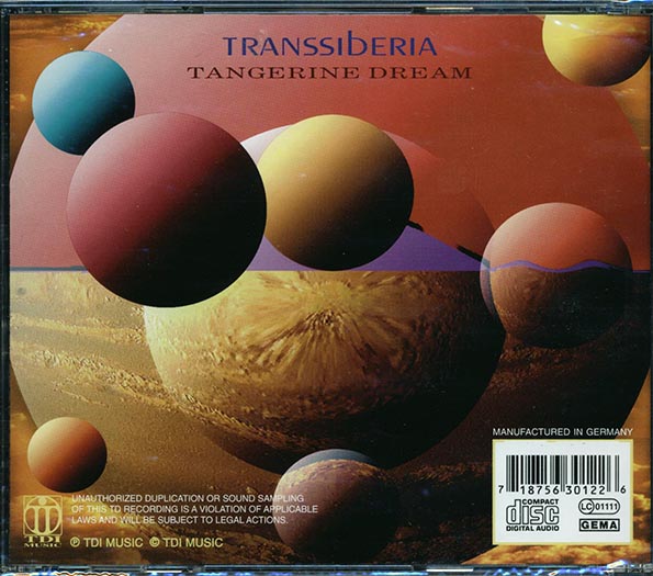 Tangerine Dream - Transsiberia Original Motion Picture Soundtrack (CD)