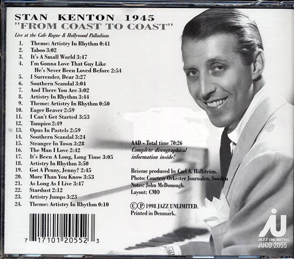 Stan Kenton - From Coast To Coast: Live At The Cafe Rouge & Hollywood Palladium 1945 (CD)