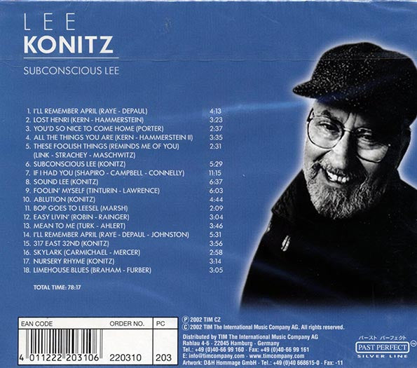Lee Konitz - Subconscious Lee (CD)