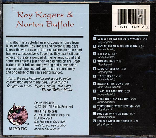 Roy Rogers & Norton Buffalo - R&B (CD)