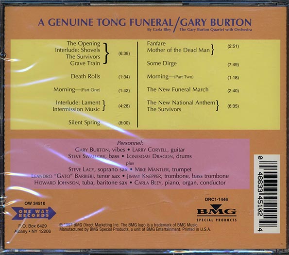 Gary Burton Quartet - A Genuine Tong Funeral (CD)