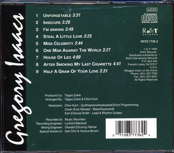 Gregory Isaacs - The Unforgetable (CD)
